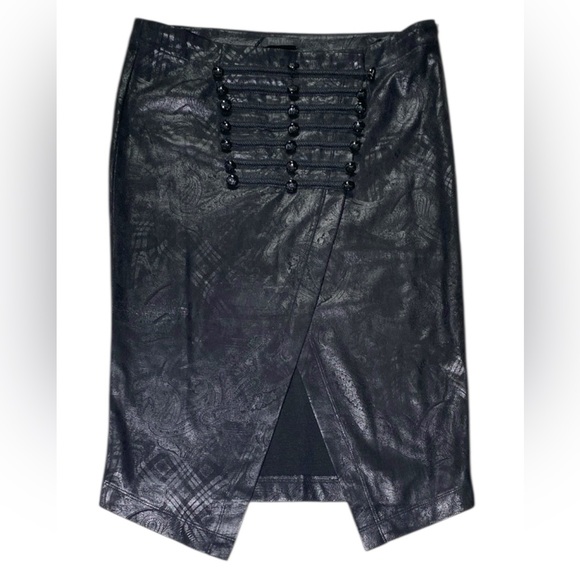 Punk Rave Black Skirt Size XL | Gothic Style with Button Details - Picture 1 of 10